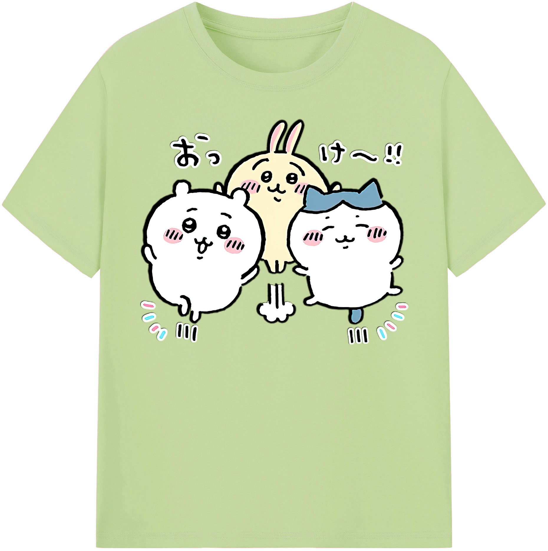 （画像用） ちいかわ ちいかわ Chii-kawa chiikawa 綿100％半袖Tシャツ（フロントプリント）